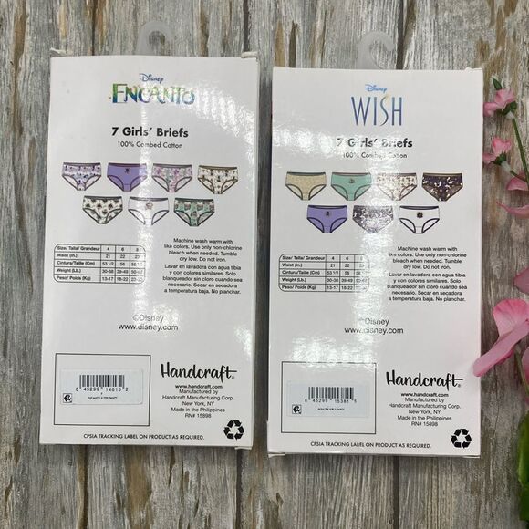 Disney Girls Encanto & Wish Character Underwear Panties Briefs 2, 7-Packs Size 4 - Picture 2 of 6